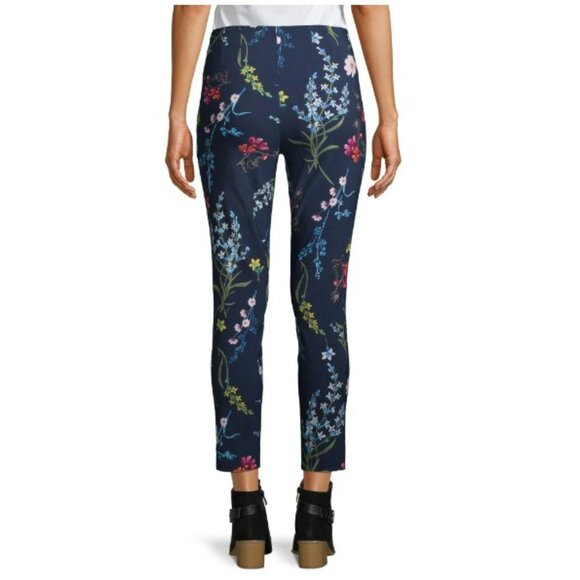 Time and Tru Women's Millennium Skinny Pants,  Navy Floral - Picture 4 of 6